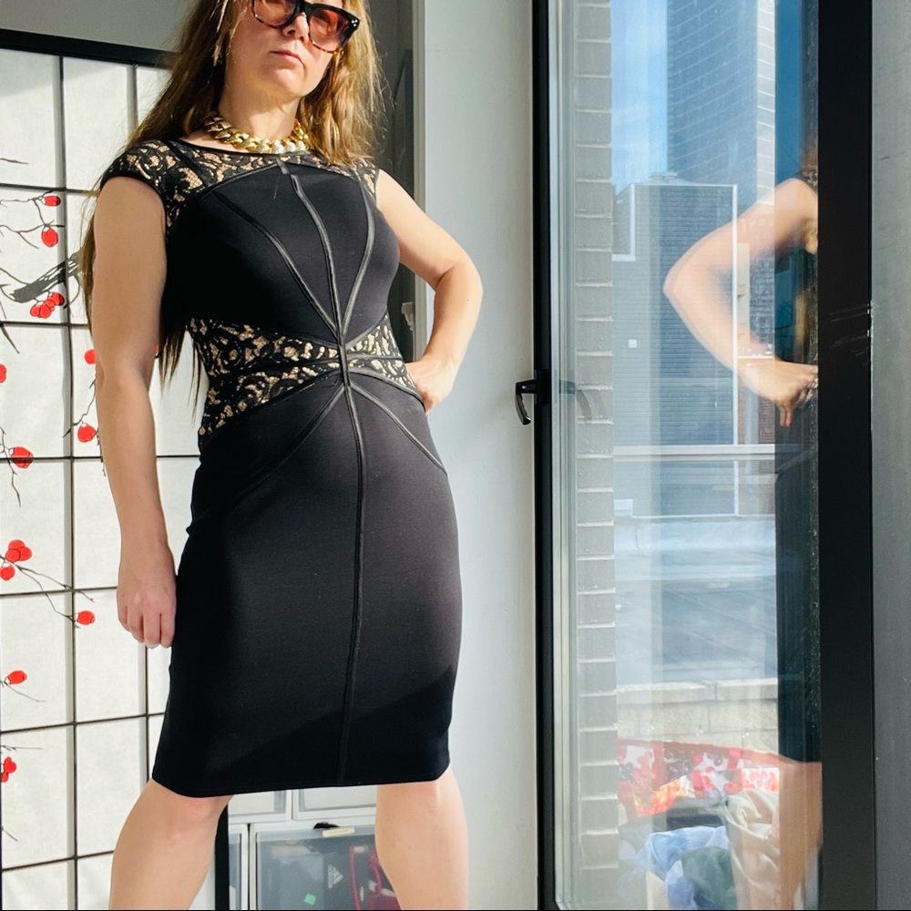 Tadashi Shoji Black Lace Bodycon Dress - Picture 9 of 17